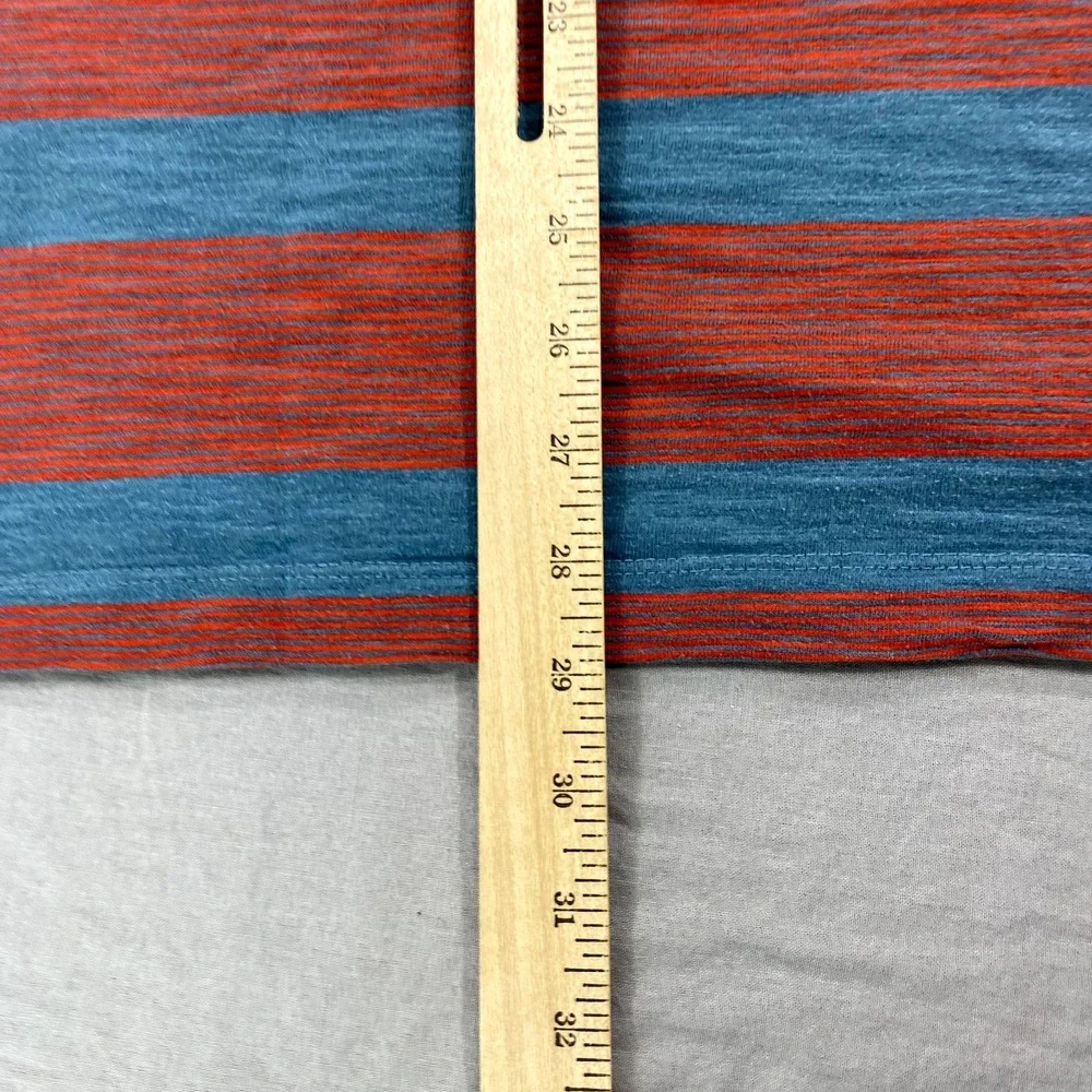 North Face Polo Shirt Adult Extra Large Red Gray Striped‎ Outdoor Casual Mens